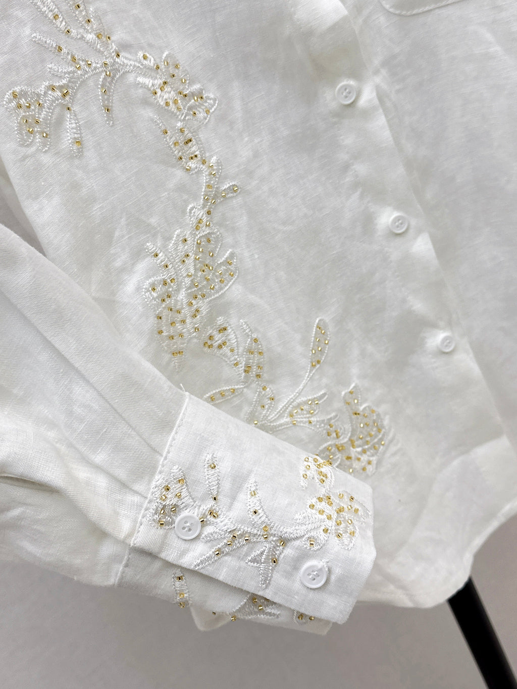 26SS New Heavyweight Embroidered and Beaded Shirt