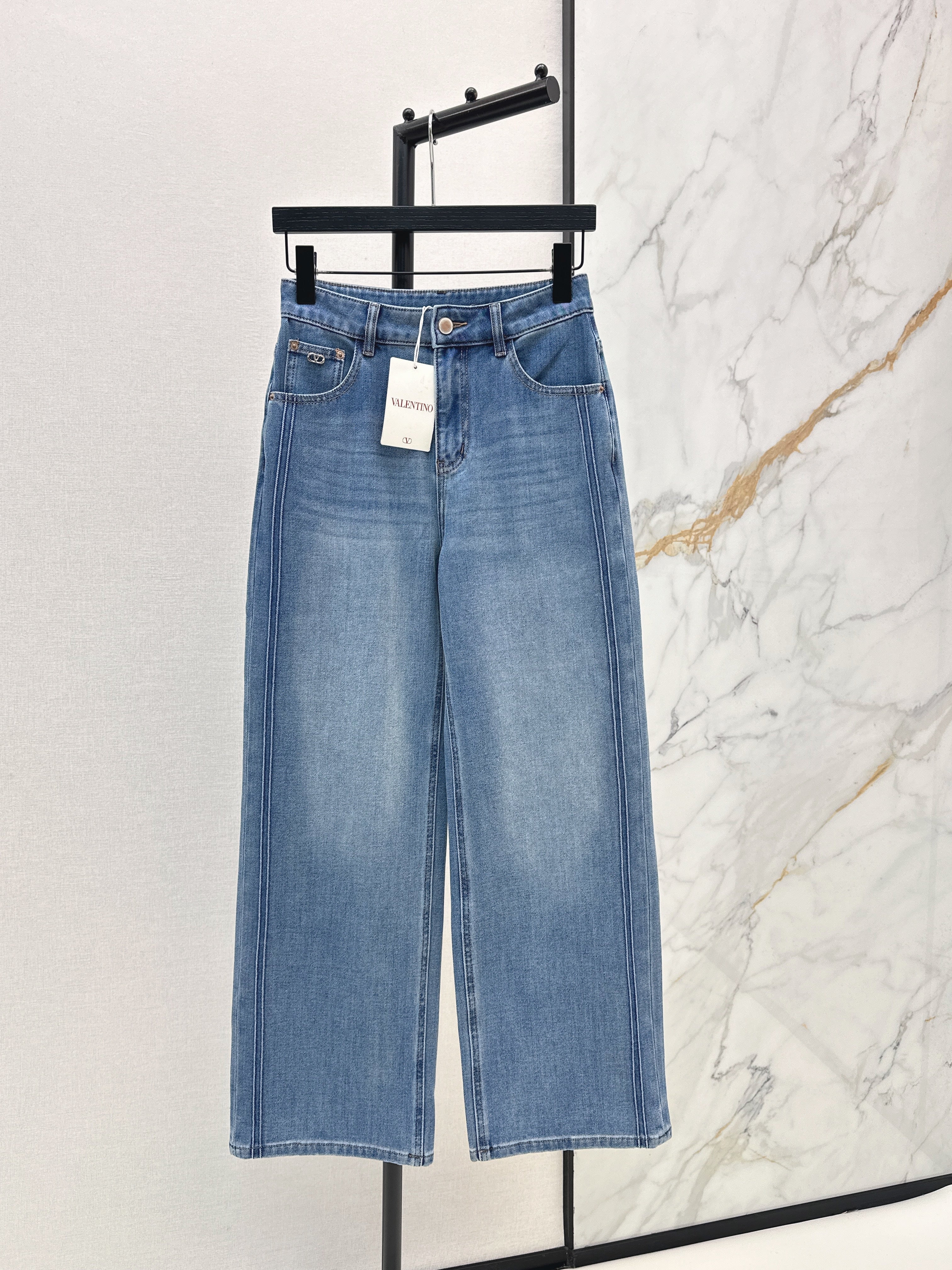 26SS New High-Waisted Wide-Leg Jeans