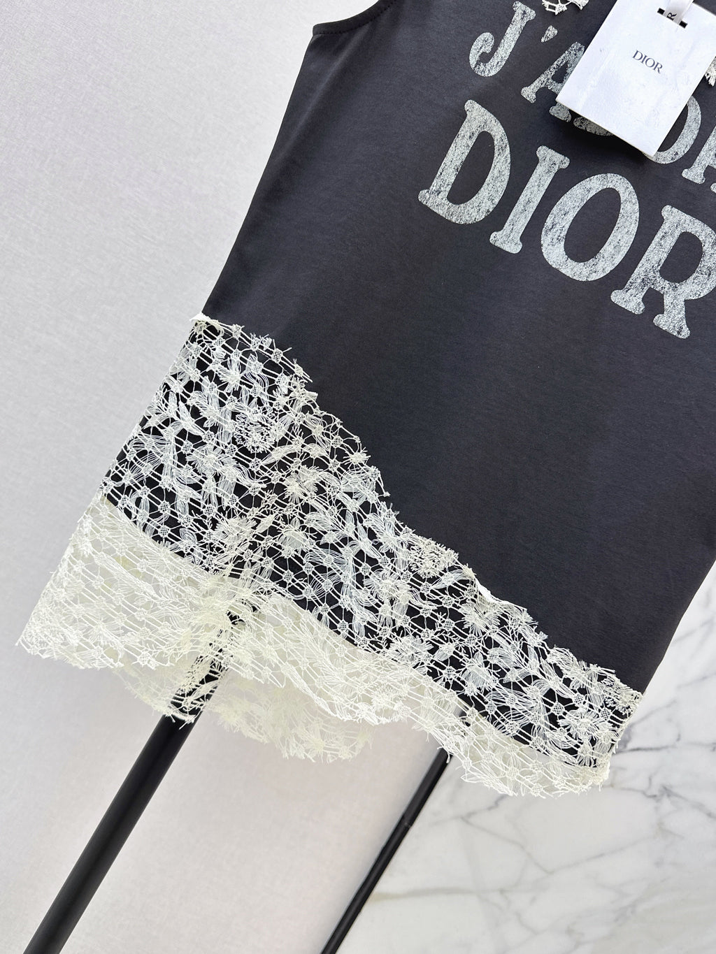 26SS New Lace Trim Patchwork T-Shirt