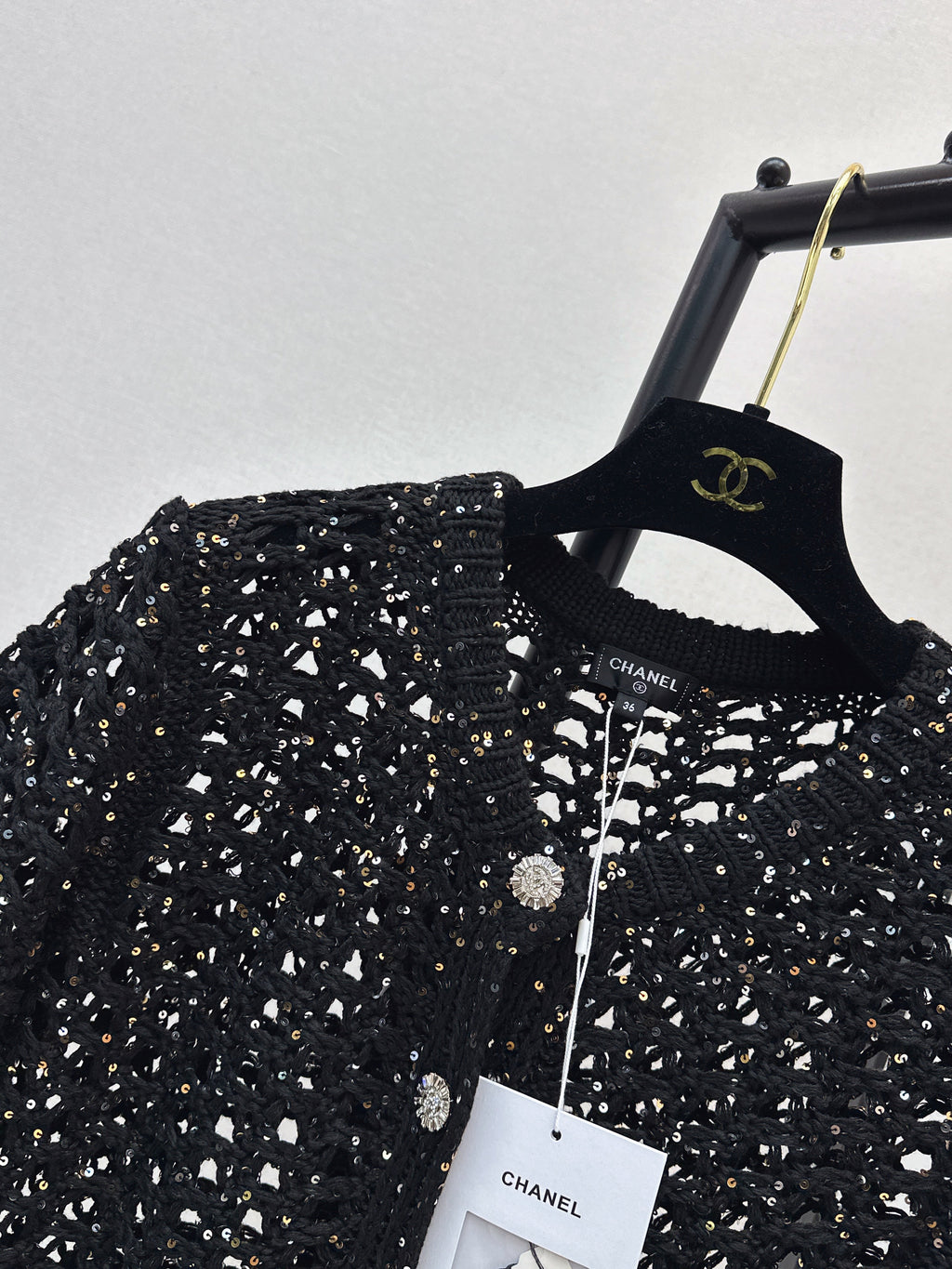 26SS New Colorful Sequin Knit Cardigan