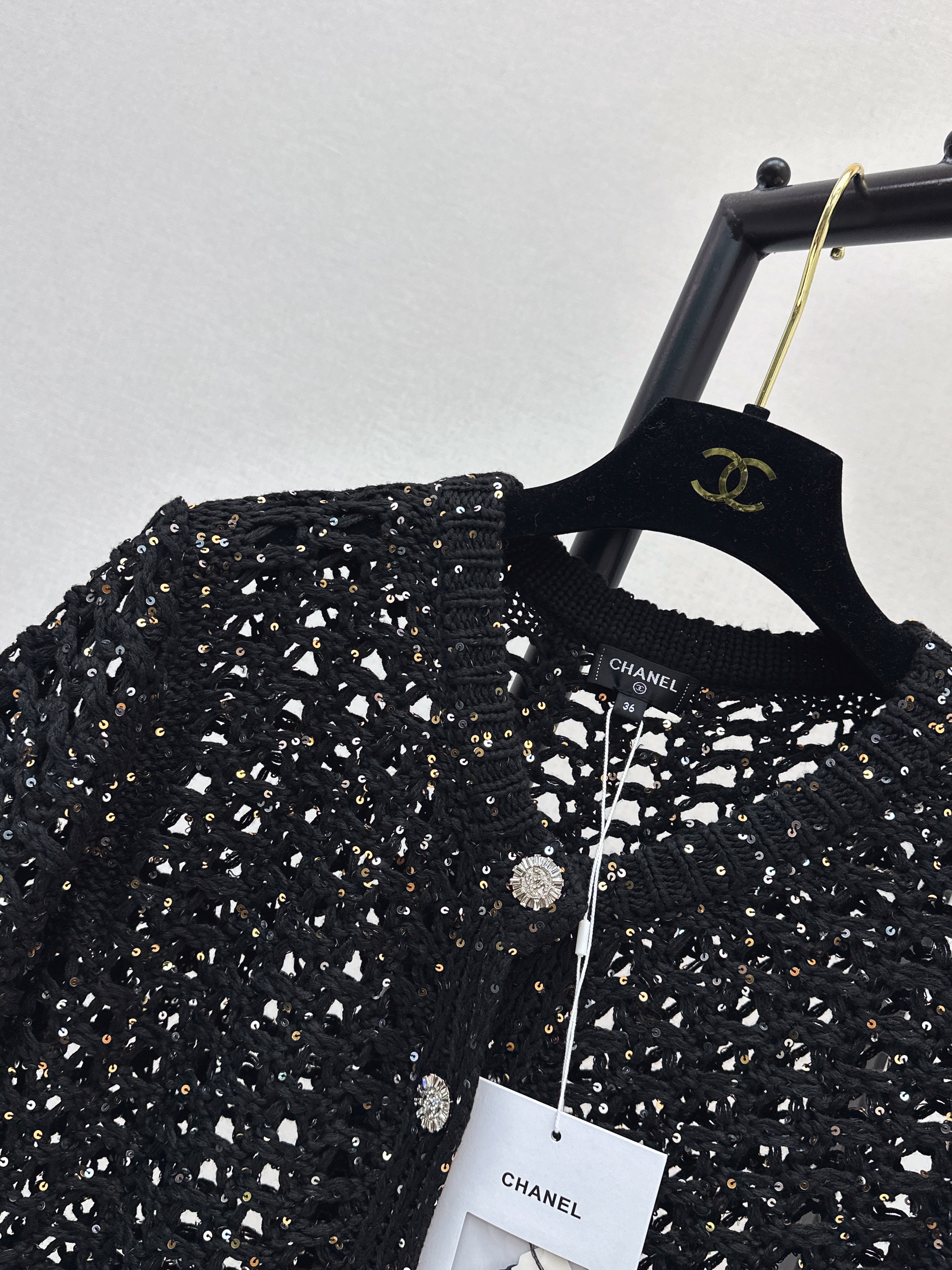 26SS New Colorful Sequin Knit Cardigan