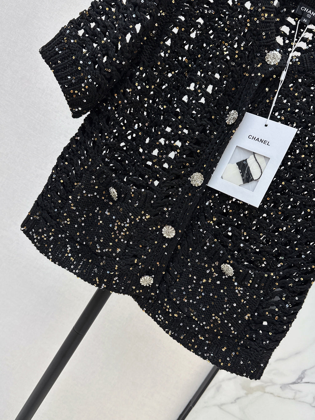 26SS New Colorful Sequin Knit Cardigan