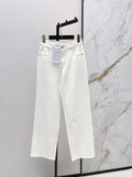 26SS New White High-Waisted Wide-Leg Jeans