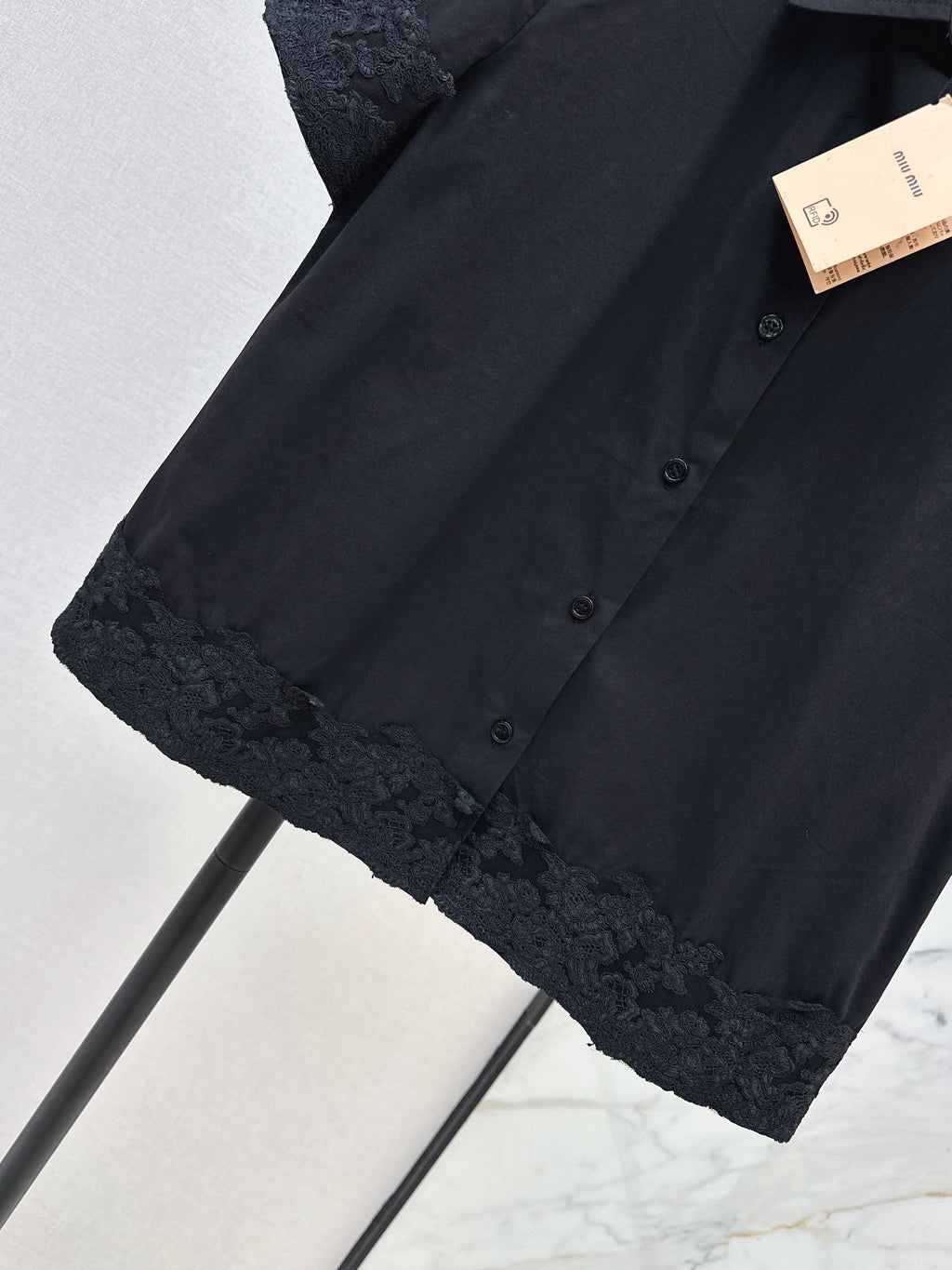 26SS Loose-Fit Short-Sleeve Shirt with Letter Embroidery
