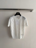 26SS — Open-Knit Short-Sleeve Top