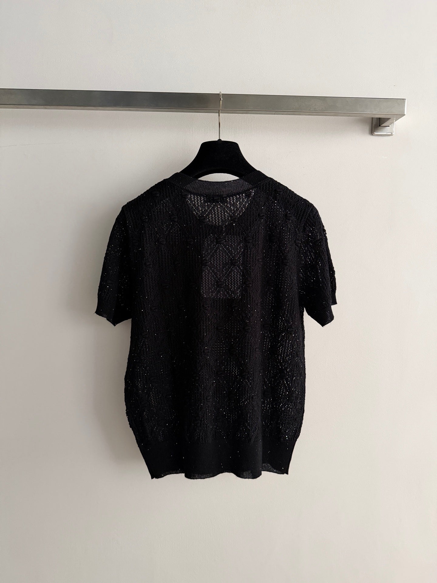 26SS — Open-Knit Short-Sleeve Top