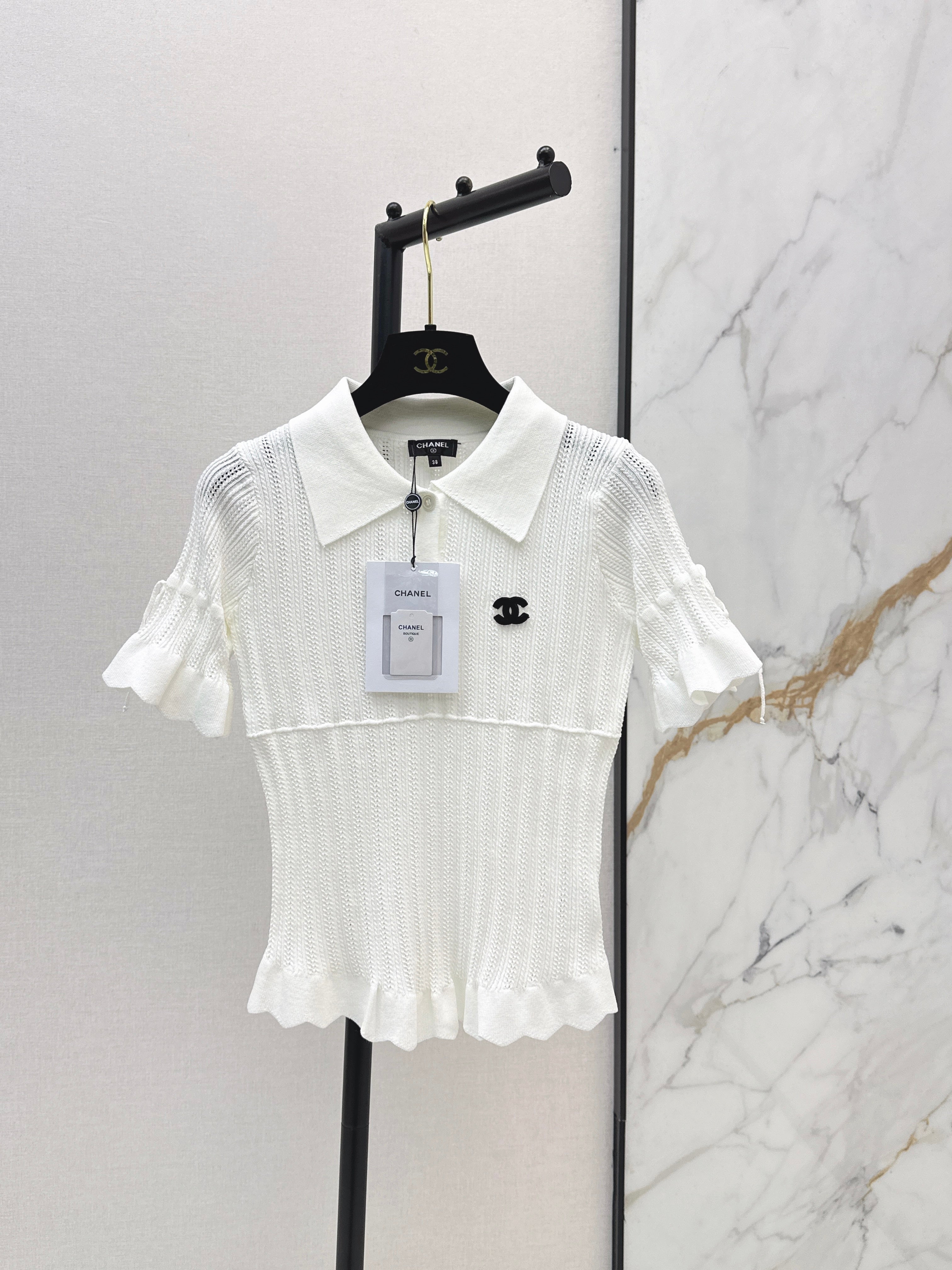 26SS New Vintage Style Knitted Short-Sleeve