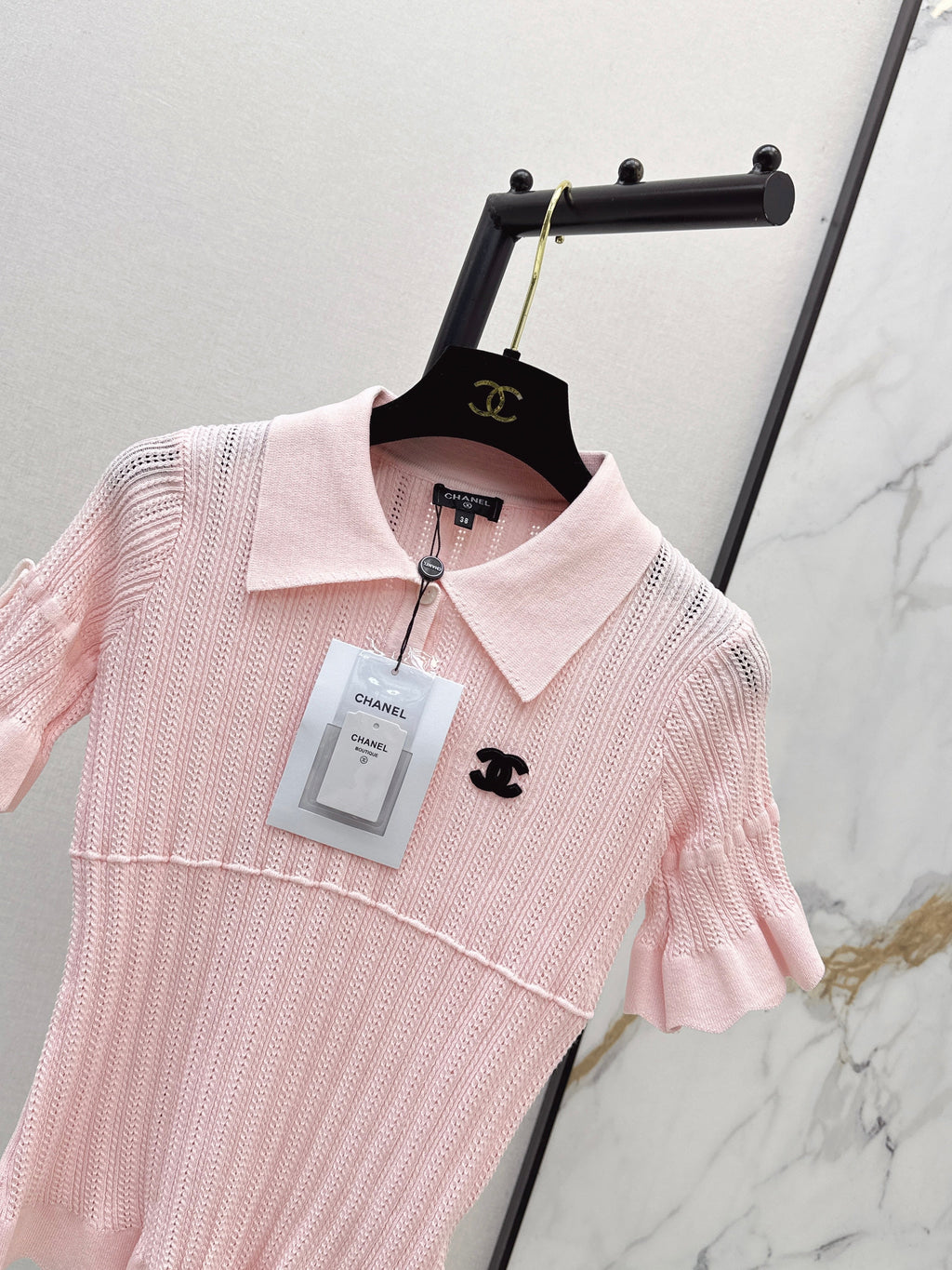 26SS New Vintage Style Knitted Short-Sleeve