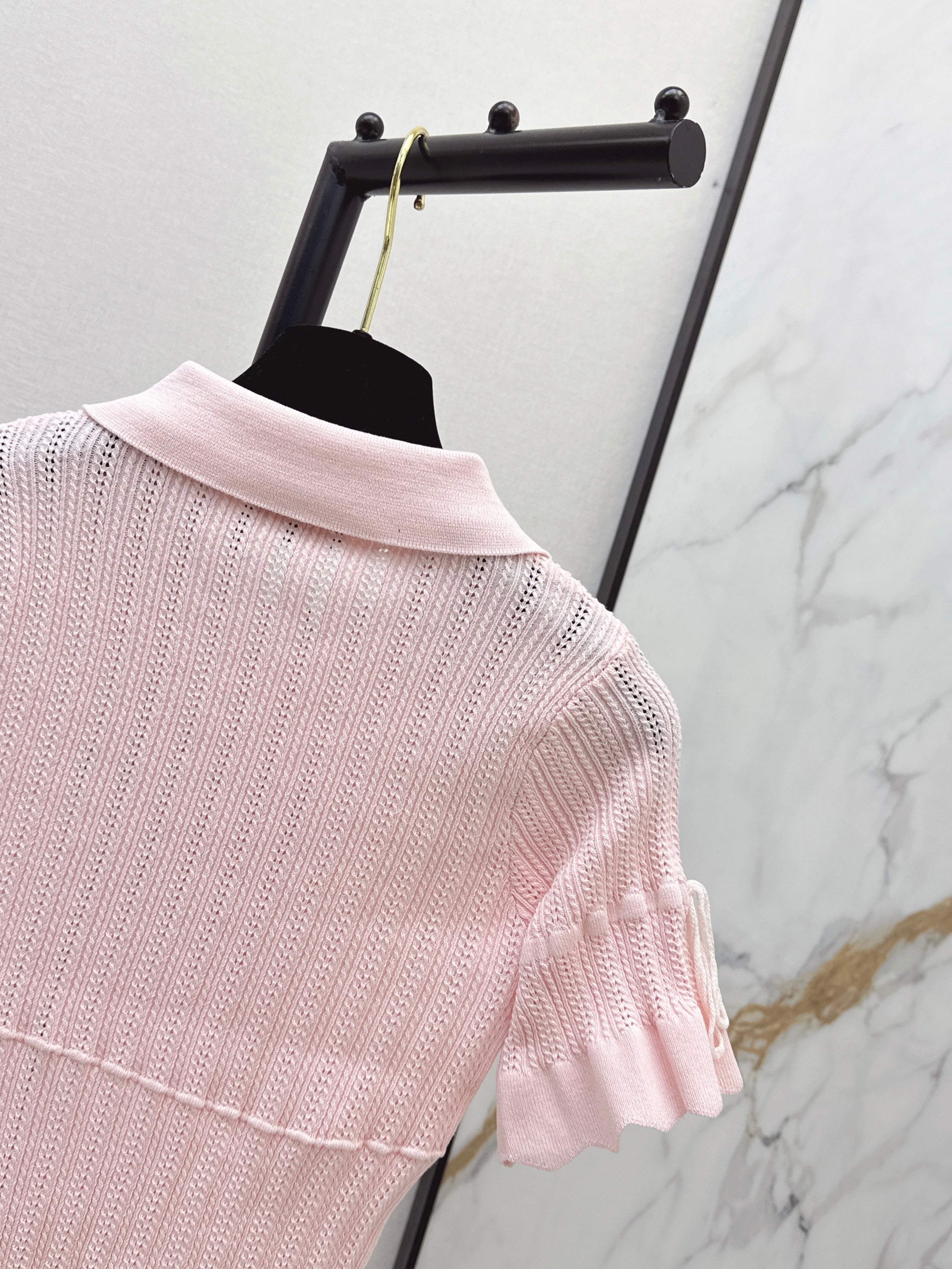 26SS New Vintage Style Knitted Short-Sleeve
