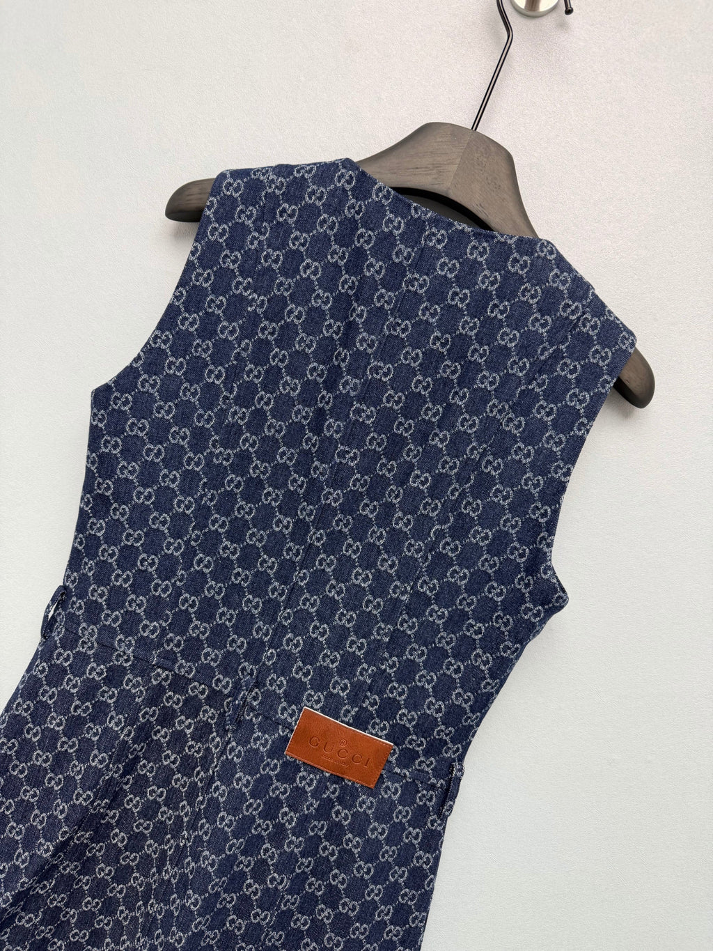 26  New Jacquard Denim Pinafore Dress