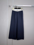 26SS New Arrival: Wide-Leg Trousers with Contrast-Color Waist Design
