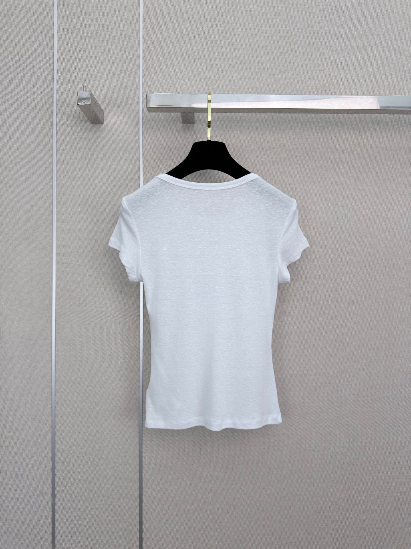 26 New Style: Beaded & Sequined Letter Crewneck Short-Sleeve Top