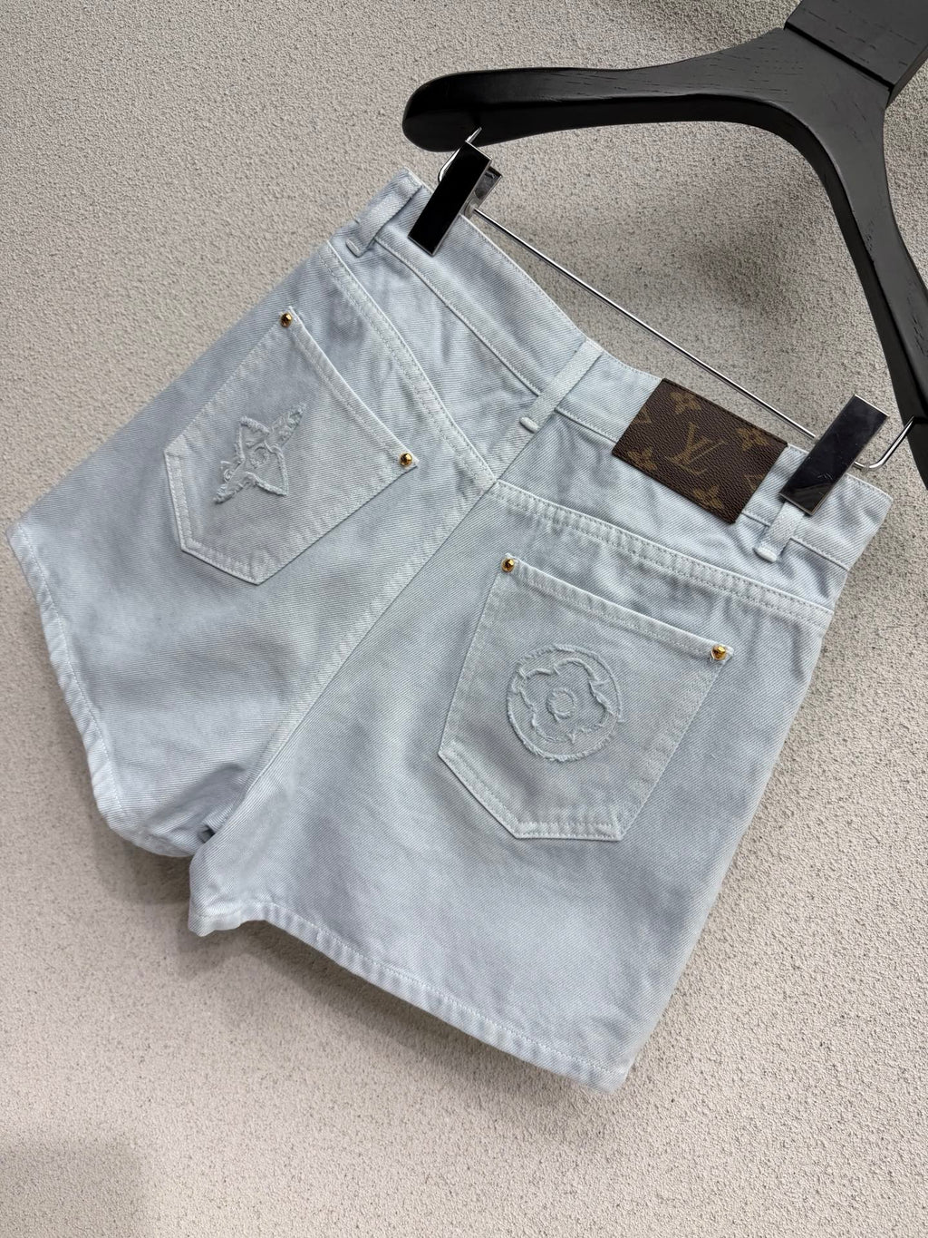 Jacquard Denim Shorts