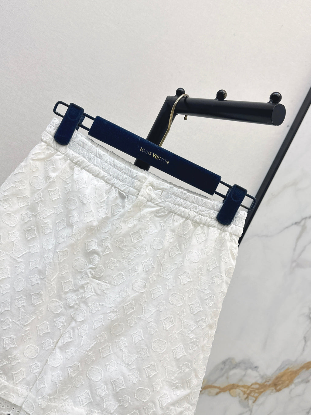26SS — New Jacquard Pure Cotton White Lace Shorts