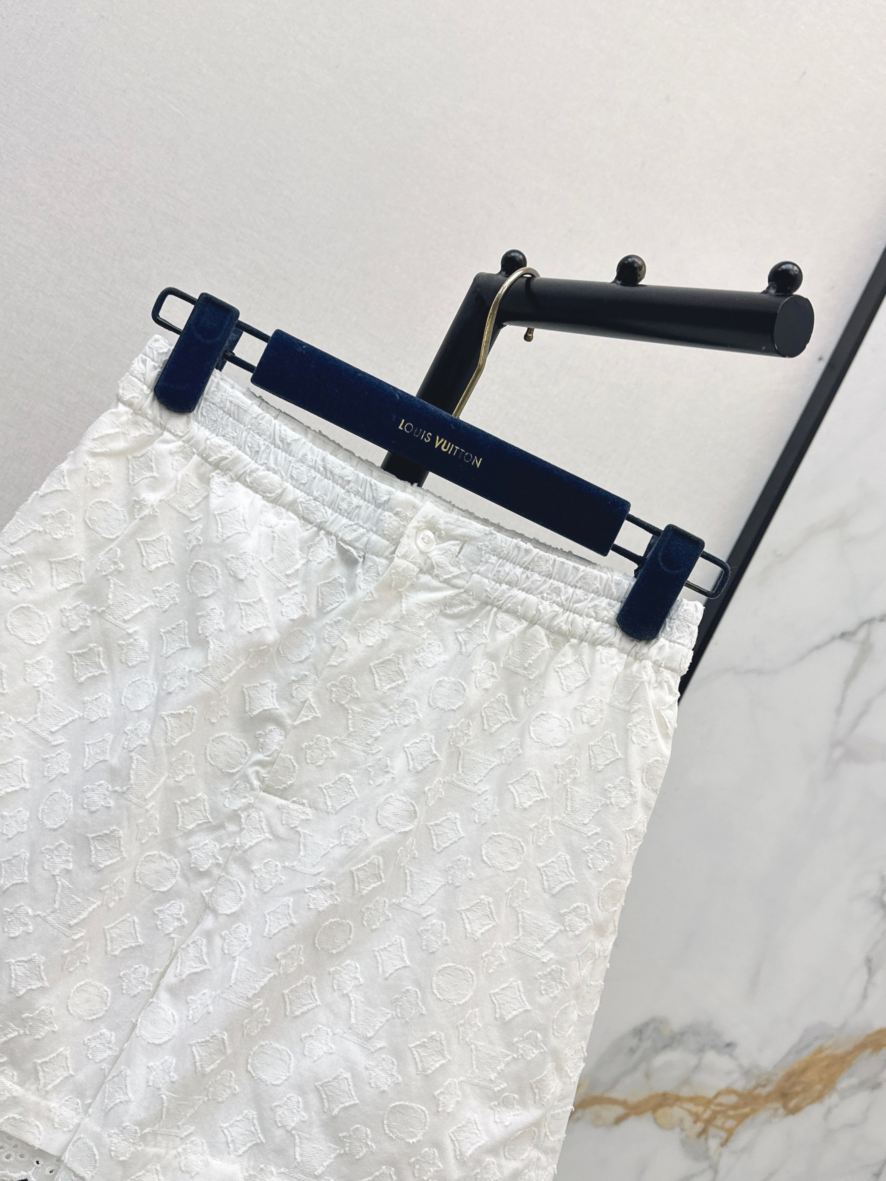 26SS — New Jacquard Pure Cotton White Lace Shorts