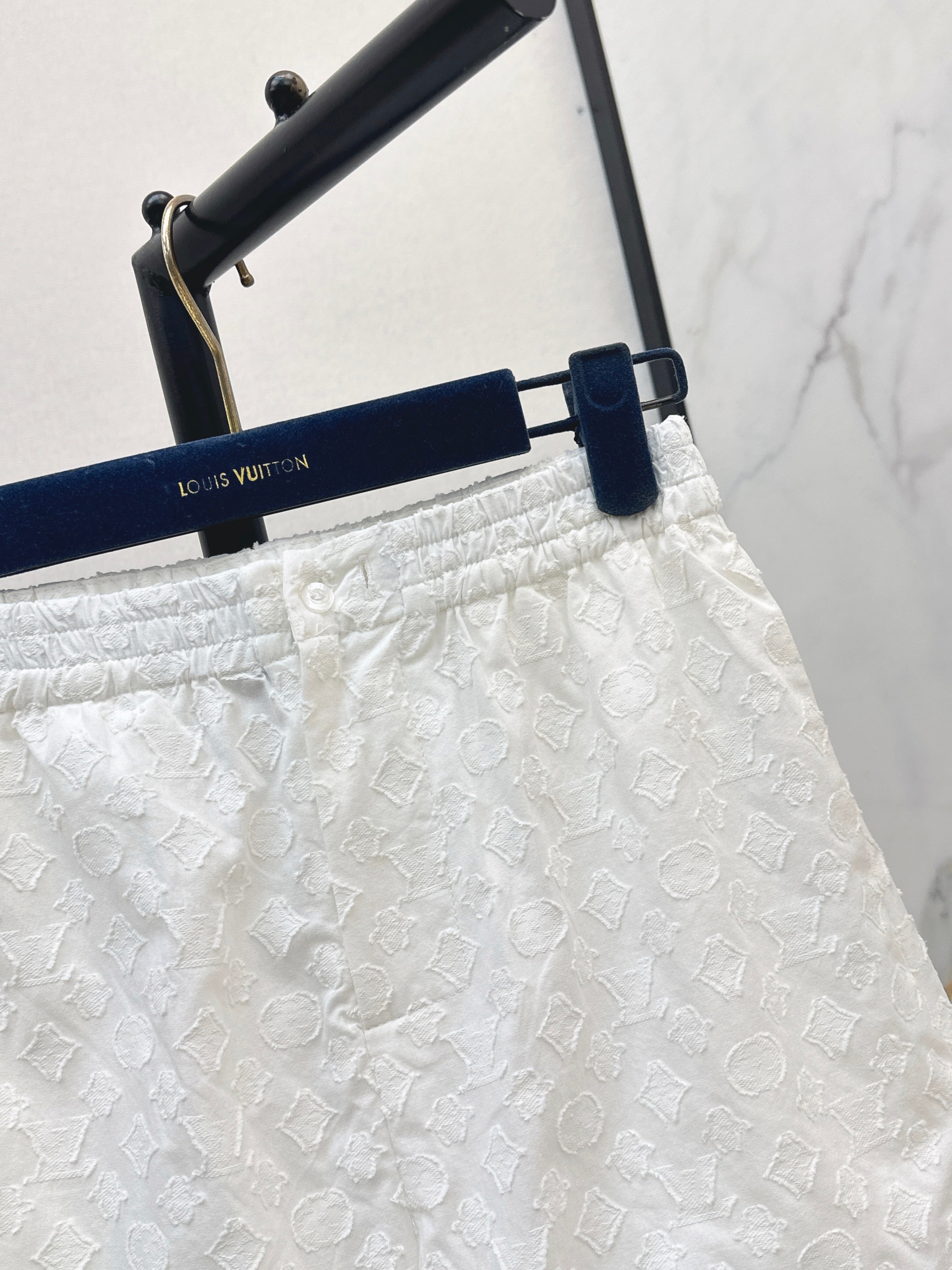 26SS — New Jacquard Pure Cotton White Lace Shorts
