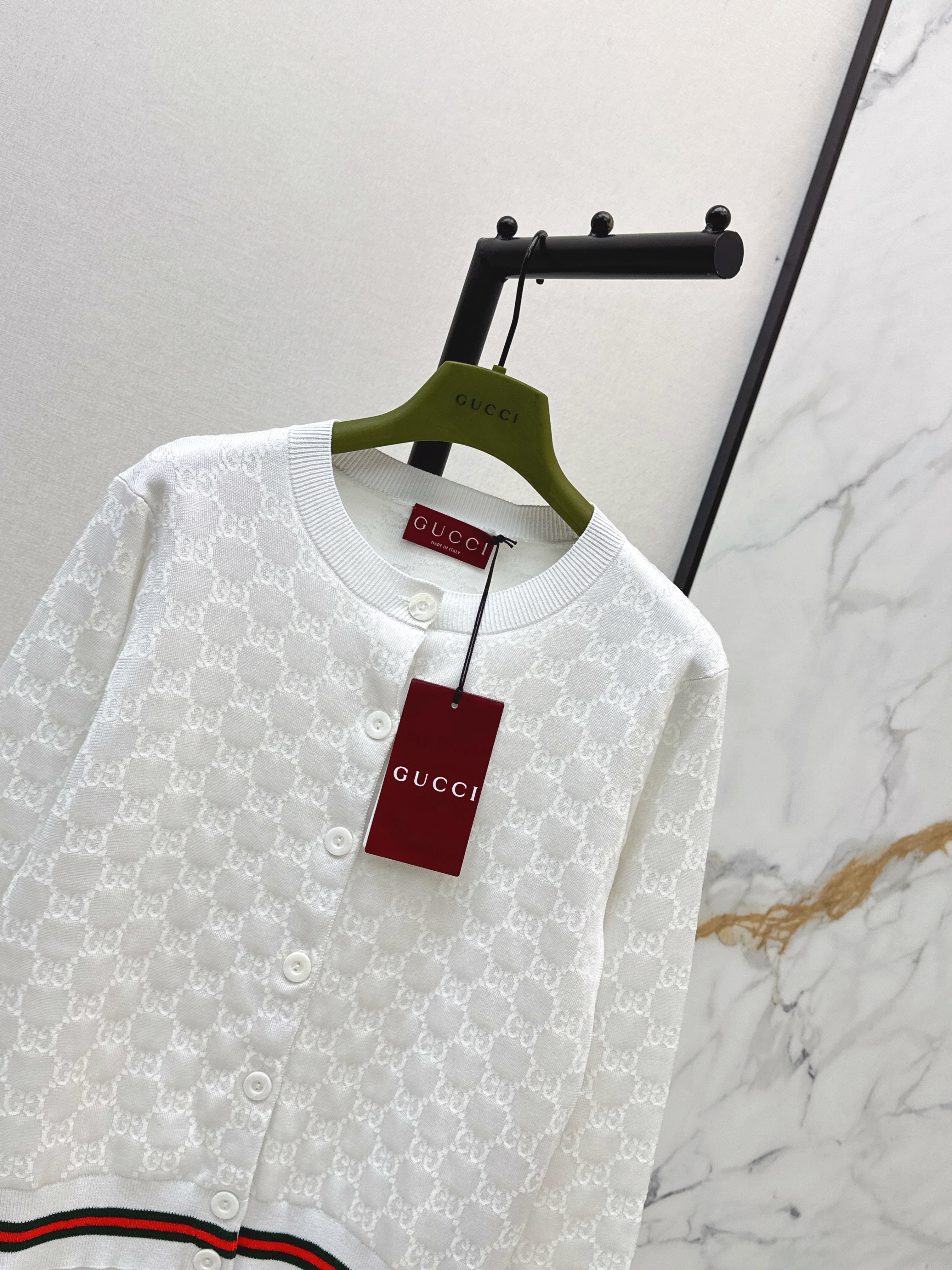 26SS - New Jacquard Crew Neck Cardigan