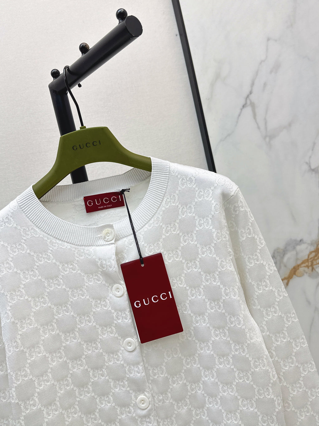26SS - New Jacquard Crew Neck Cardigan