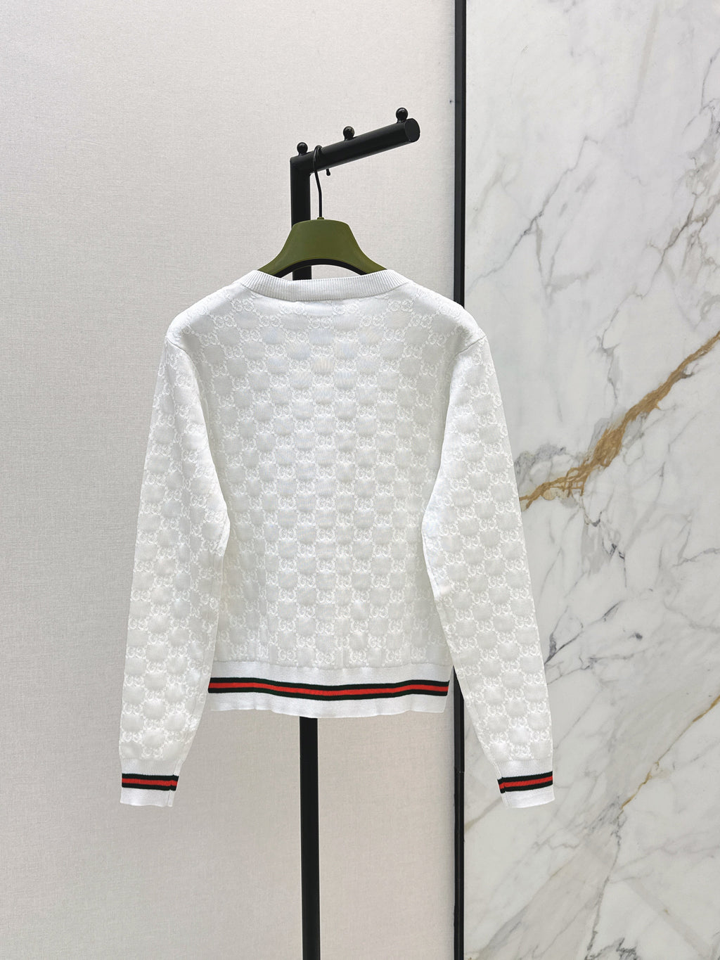 26SS - New Jacquard Crew Neck Cardigan