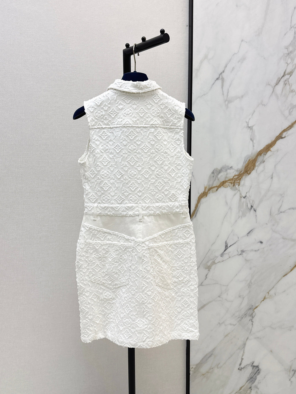26 New Jacquard White Denim Dress