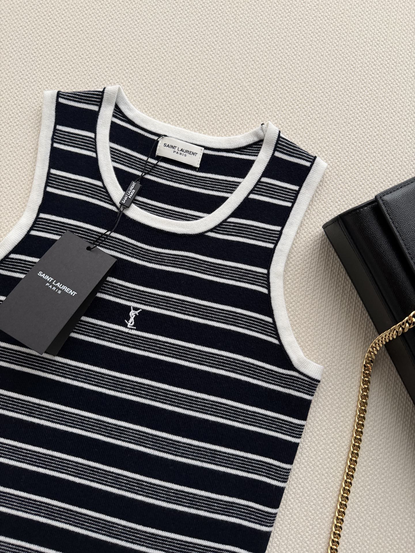New striped knit vest