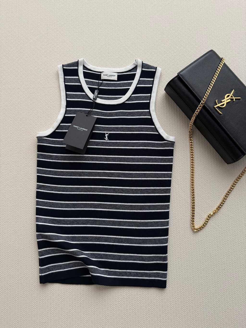 New striped knit vest