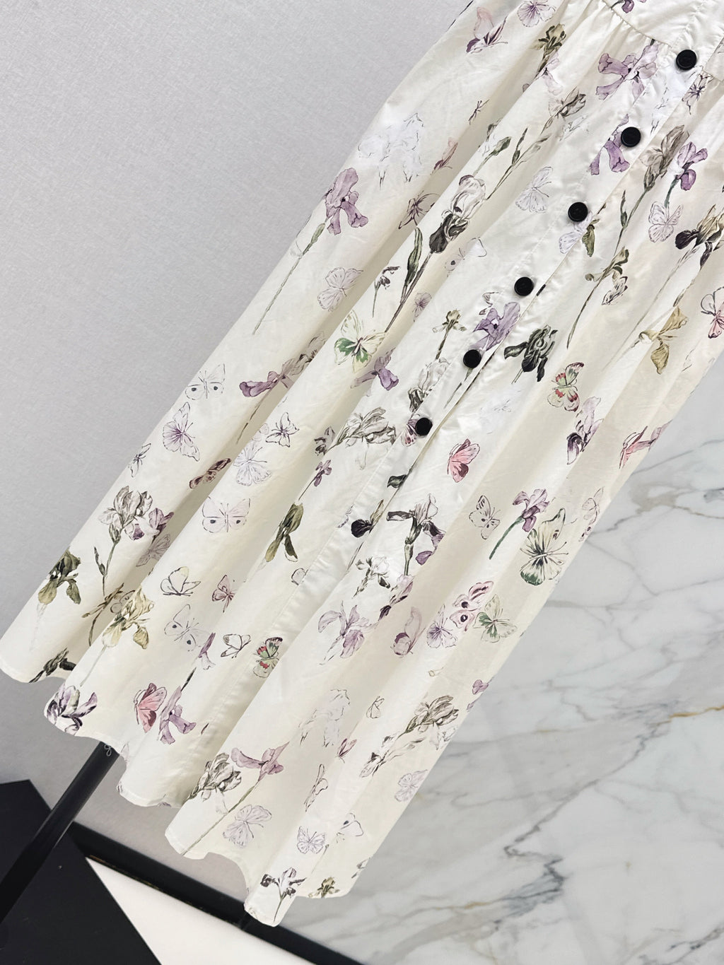 26SS — New Butterfly and Iris Floral Print Sundress