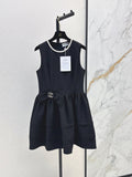 26 New Hand-Beaded Pearl Neckline Sleeveless Dress