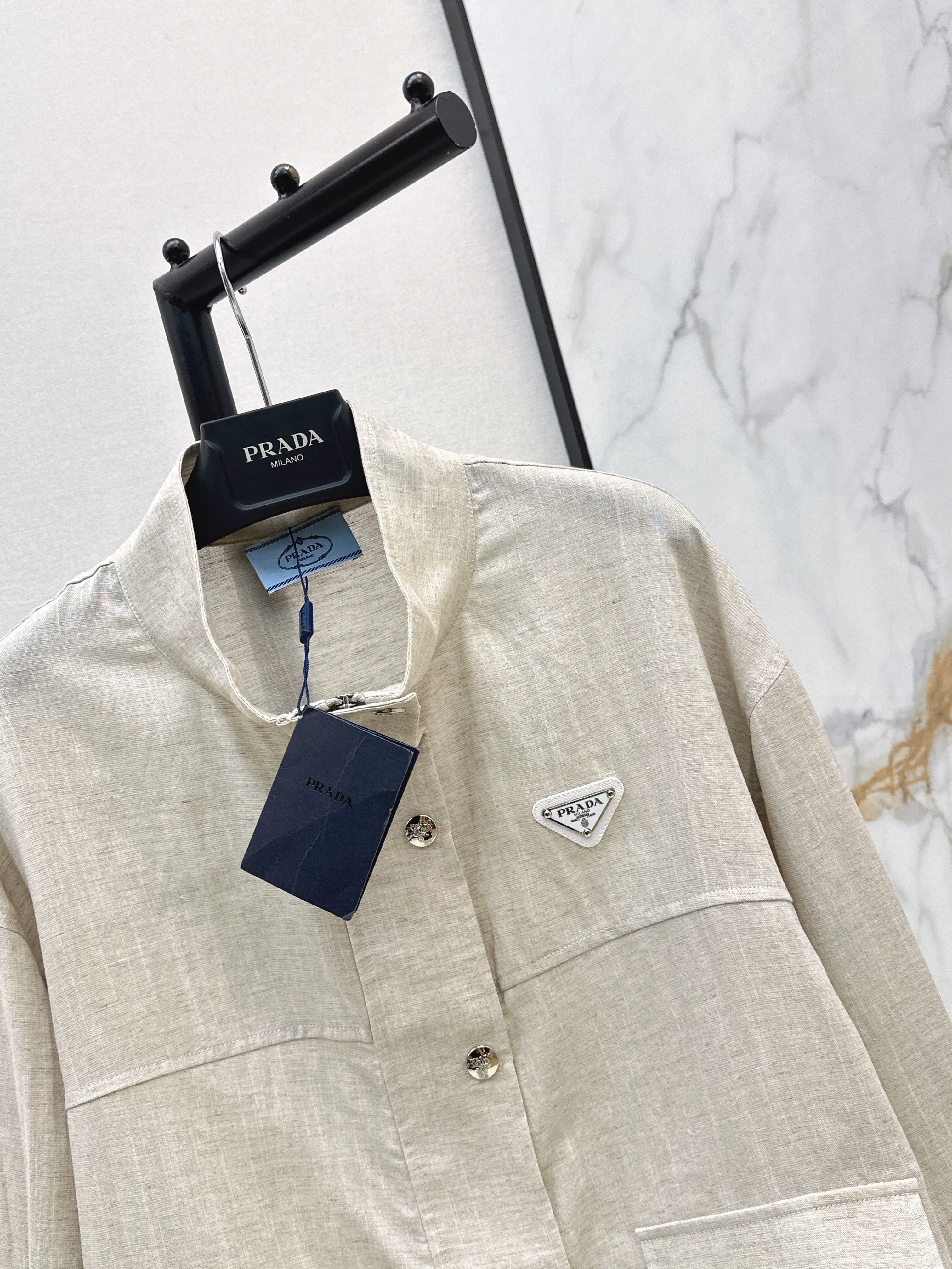 New short, high-quality linen jacket