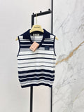 26SS — New Striped Sleeveless Knitted Vest