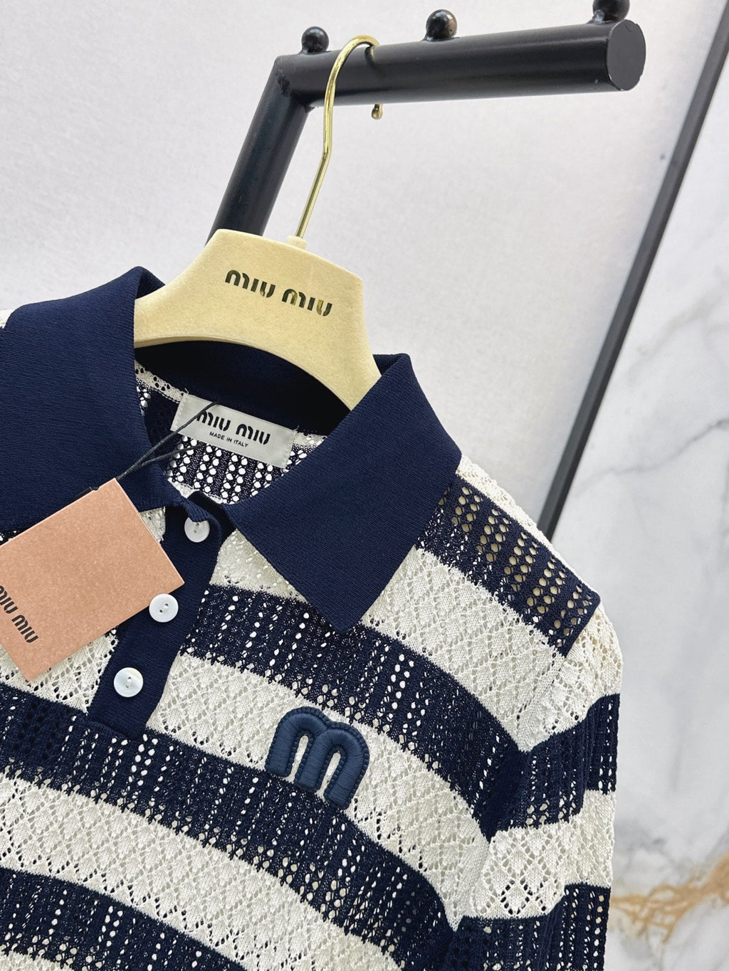 26SS — New Striped Knit Polo Shirt