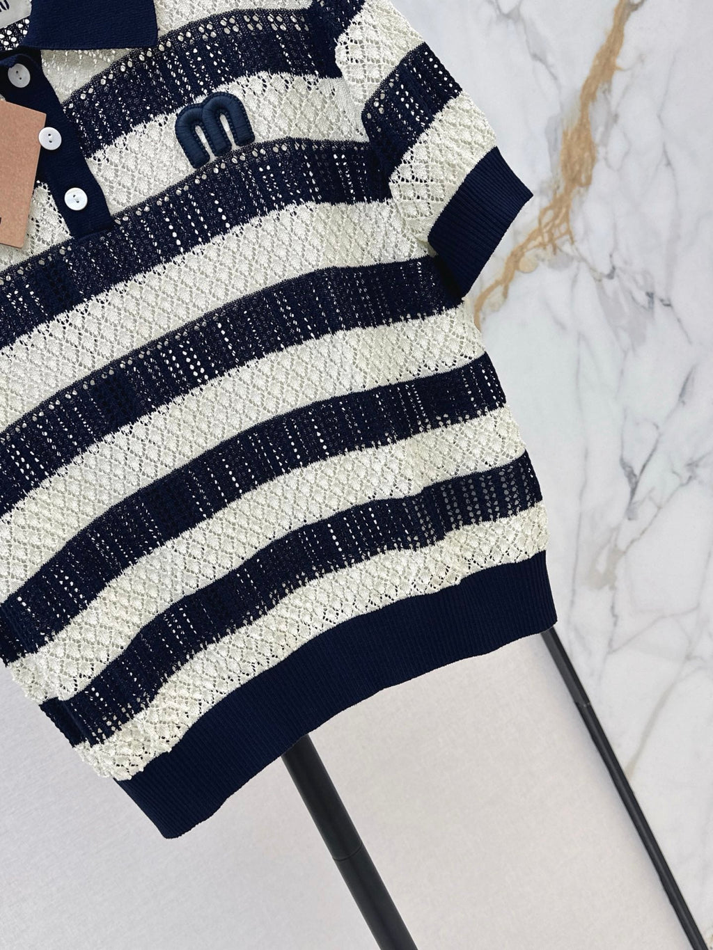 26SS — New Striped Knit Polo Shirt