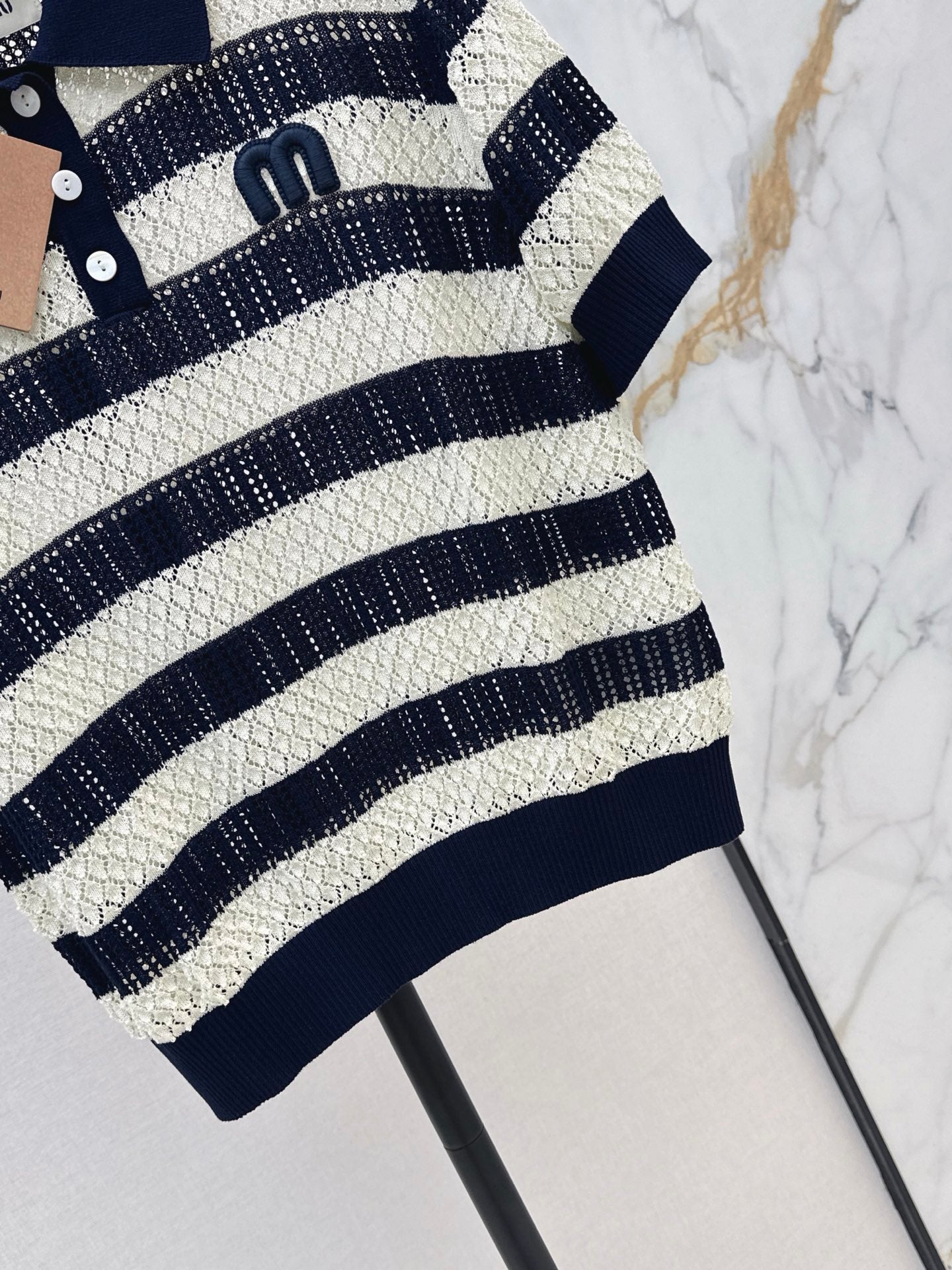 26SS — New Striped Knit Polo Shirt