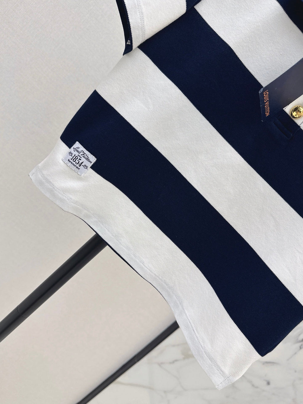 26Ss - New Anchor Embroidered Striped Polo Shirt