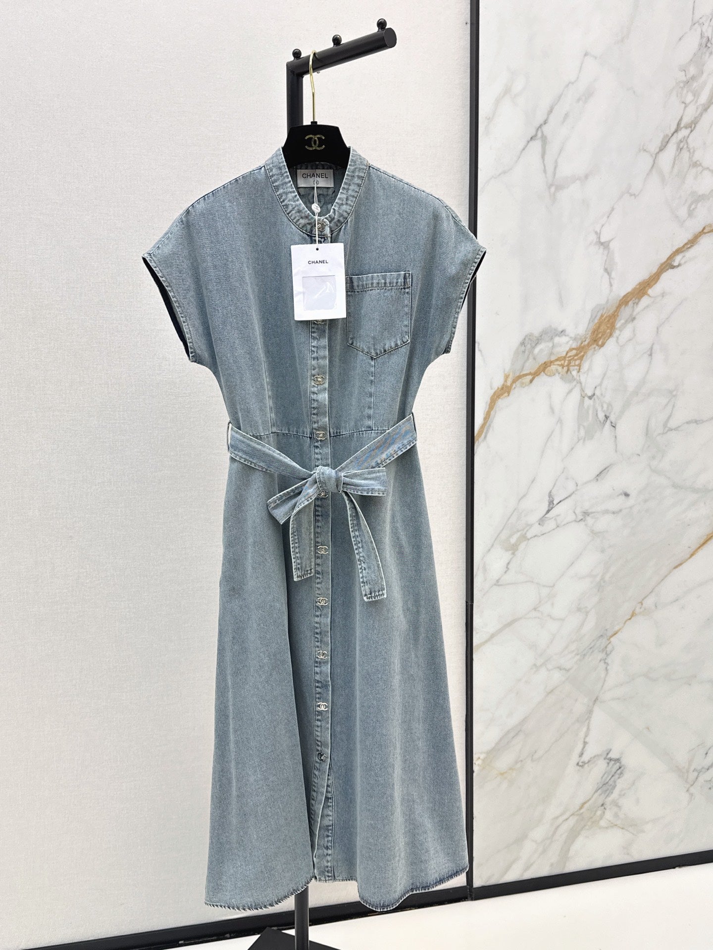26Ss - New Denim Button Dress