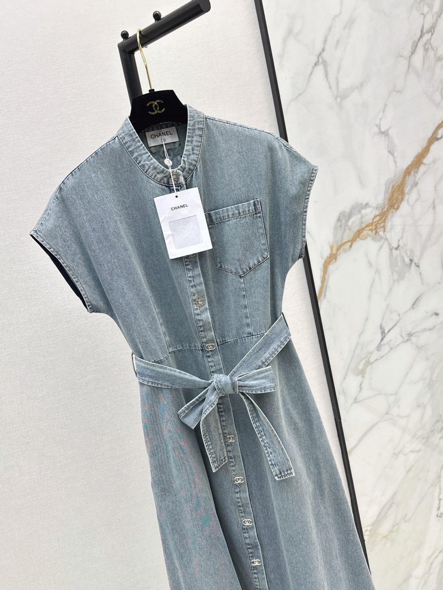 26Ss - New Denim Button Dress