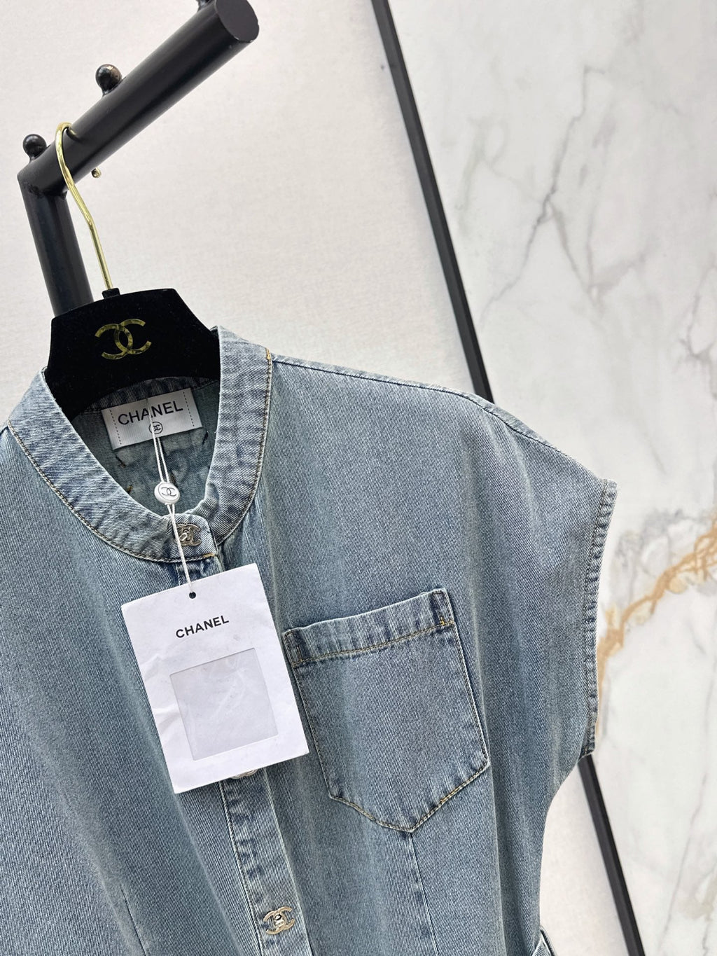 26Ss - New Denim Button Dress