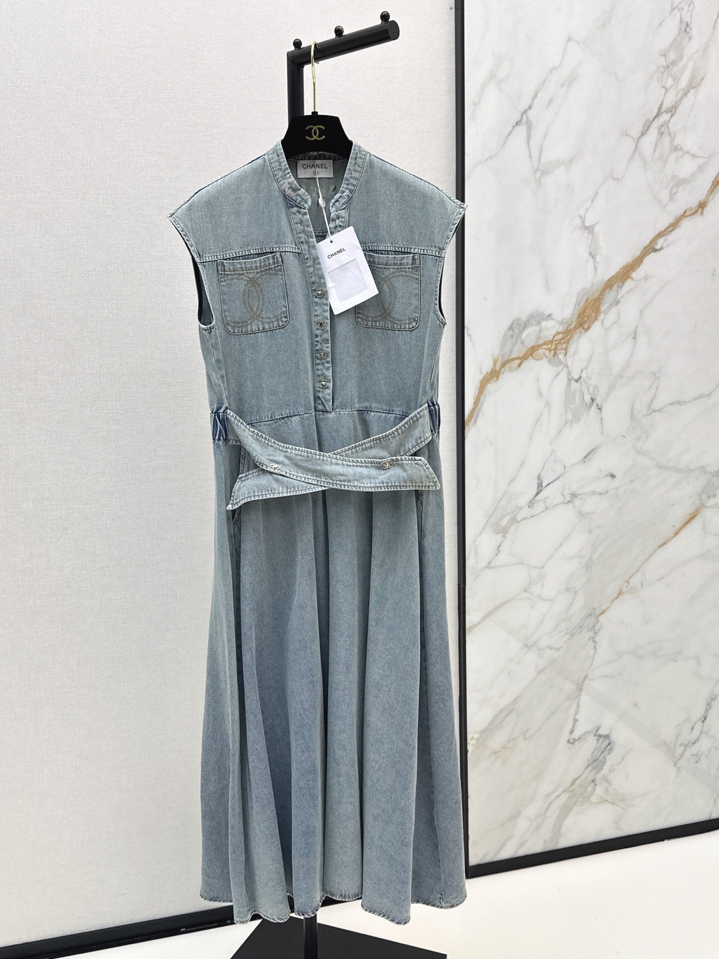 26Ss - New Denim Long Dress