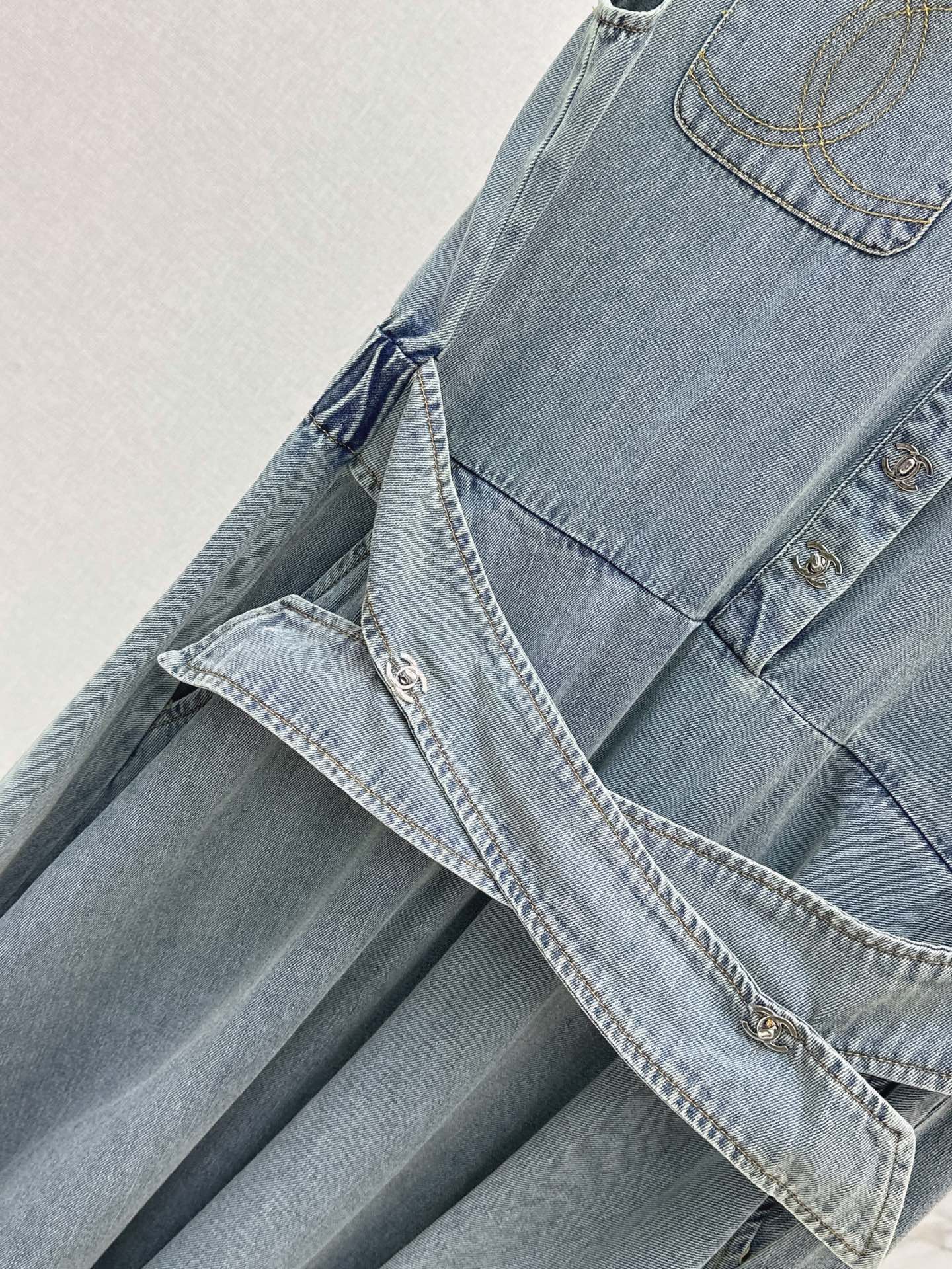 26Ss - New Denim Long Dress