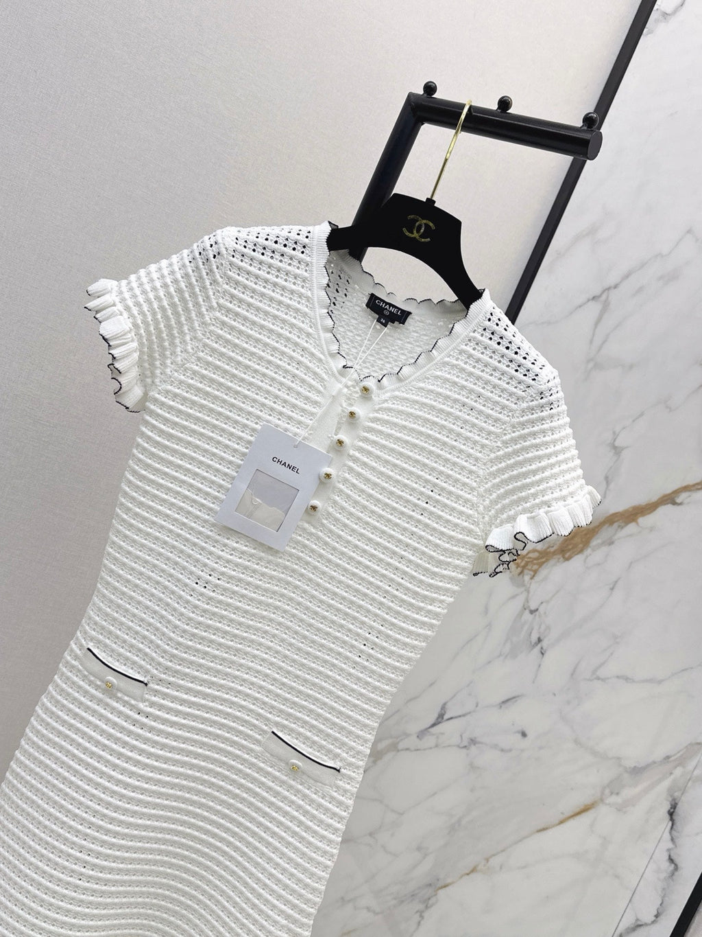 26SS—New 3D Hollow-Out Knitted Dress