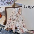 Latest floral double-layer hair tie scarf