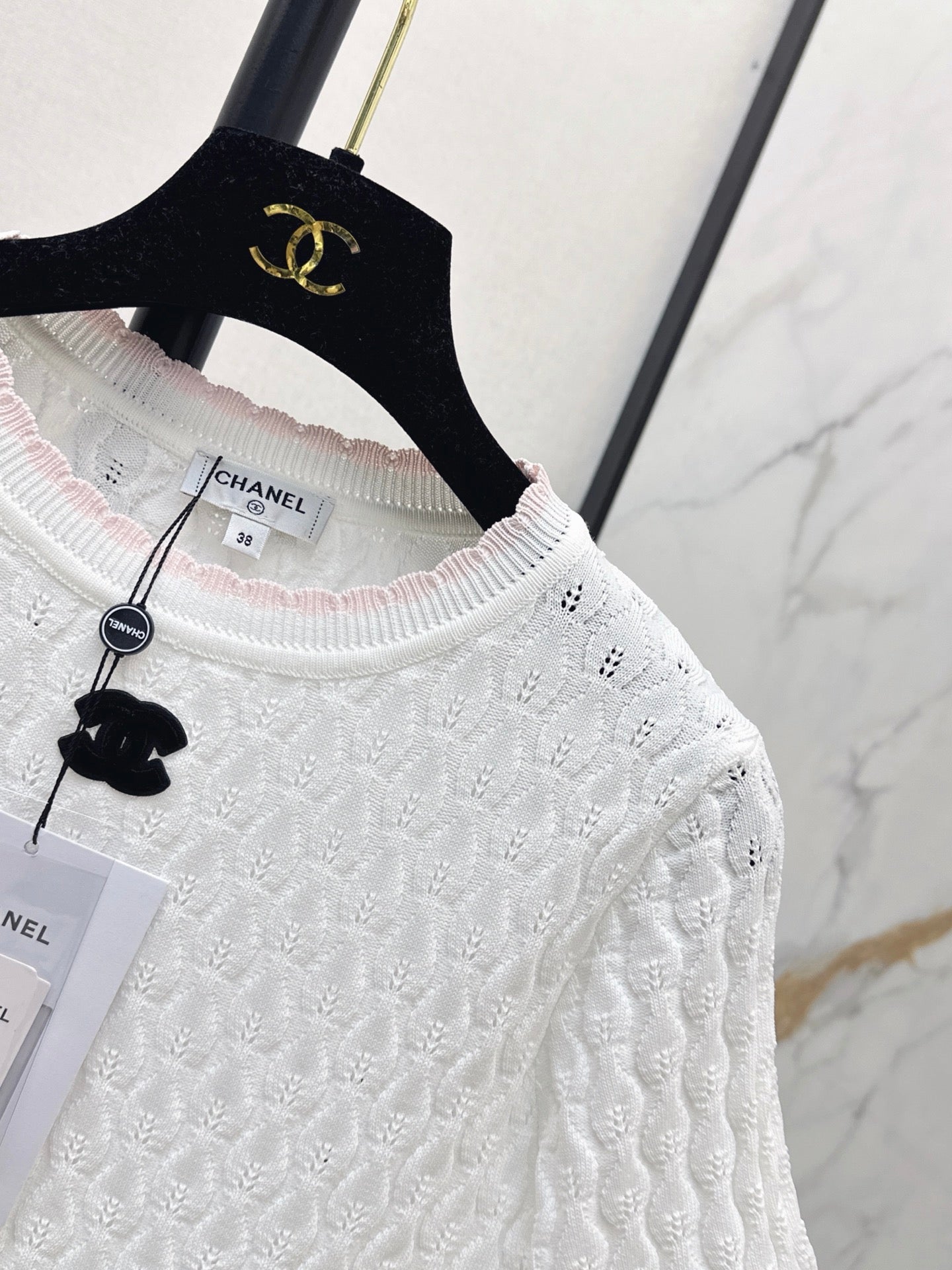 26SS — New Logo-Decorated Knitted Short-Sleeve T-Shirt