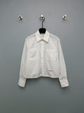 26 New Pearl Button Short White Shirt