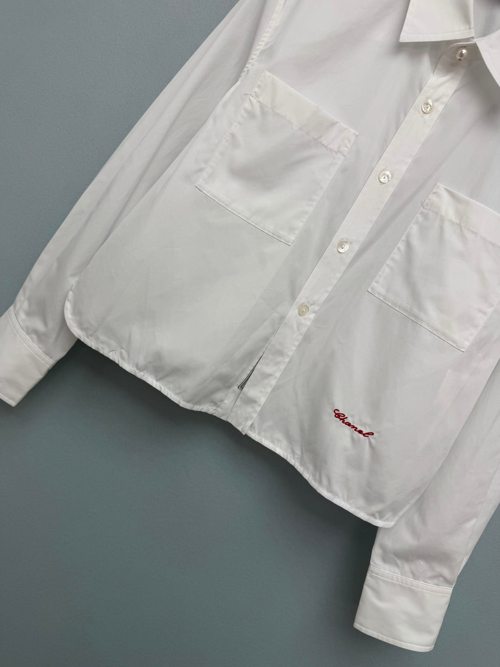 26 New Pearl Button Short White Shirt