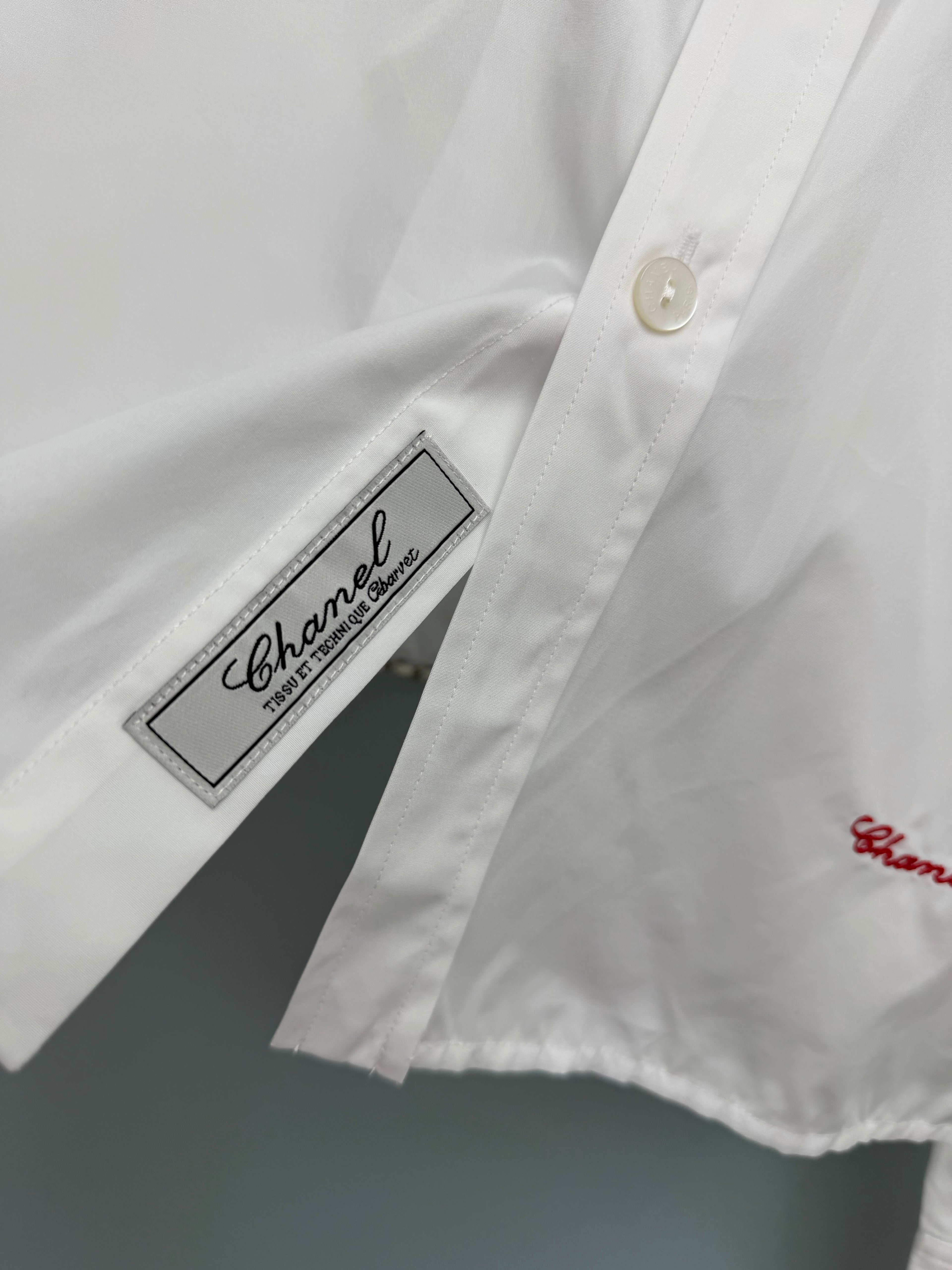 26 New Pearl Button Short White Shirt