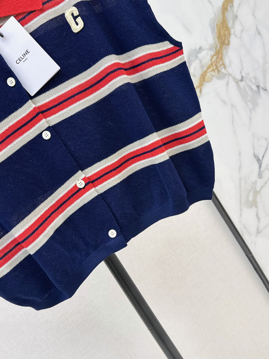 26SS — New Sleeveless Striped Knit Top