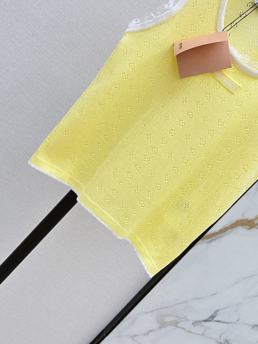 26SS — New Lace-Trimmed Knit Tank Top