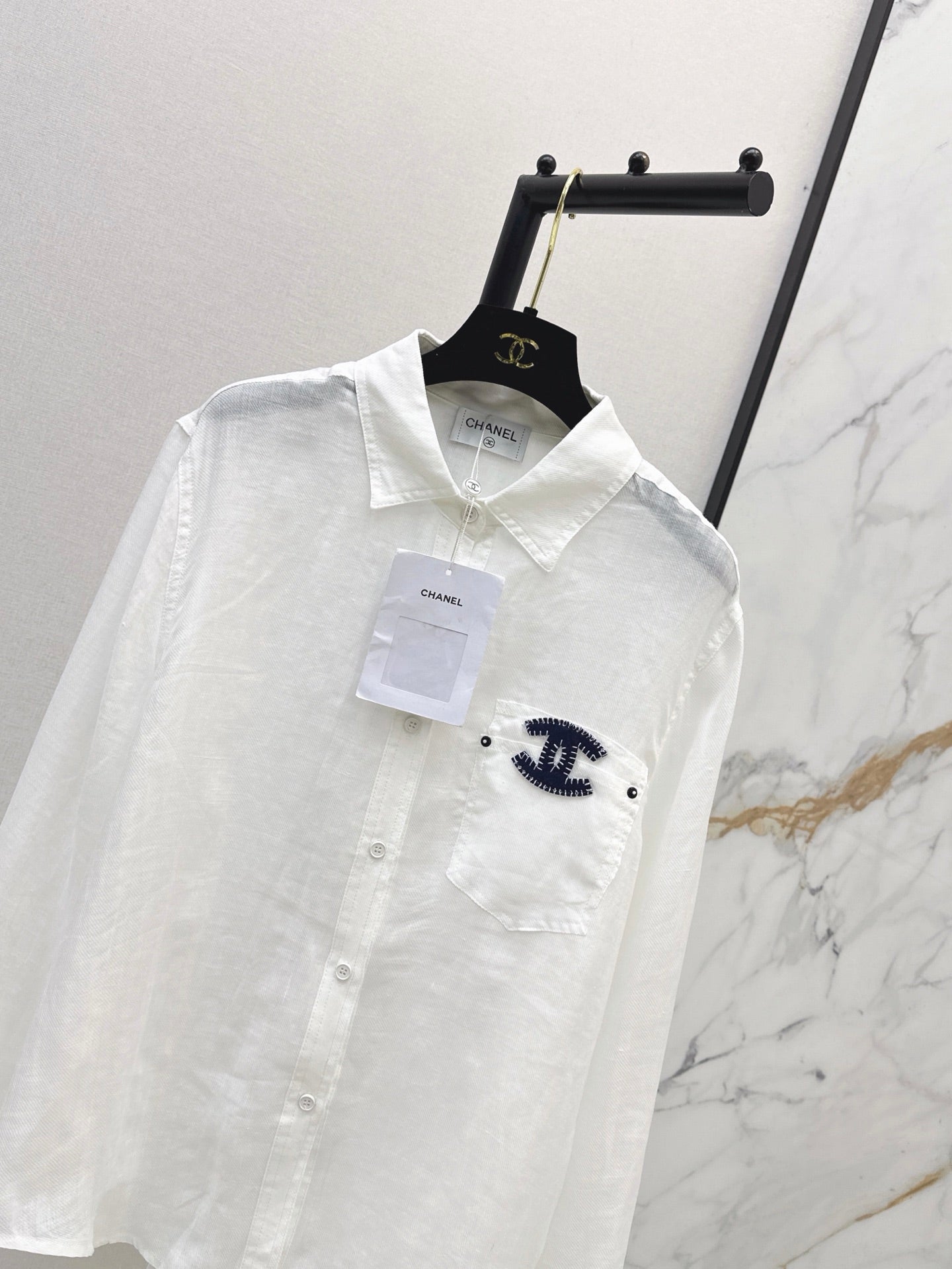 26SS — New Embroidered Linen Long-Sleeve Shirt