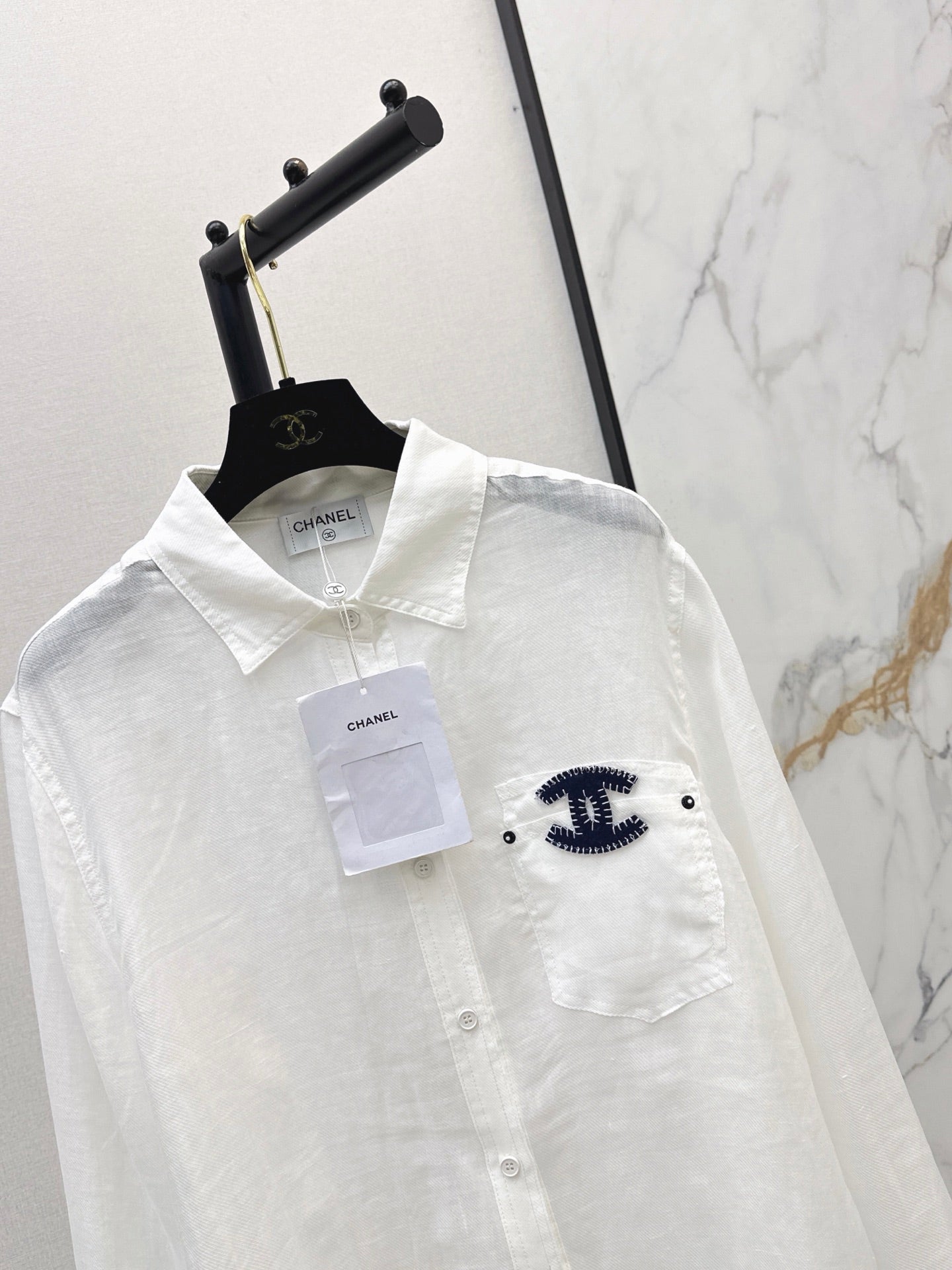 26SS — New Embroidered Linen Long-Sleeve Shirt