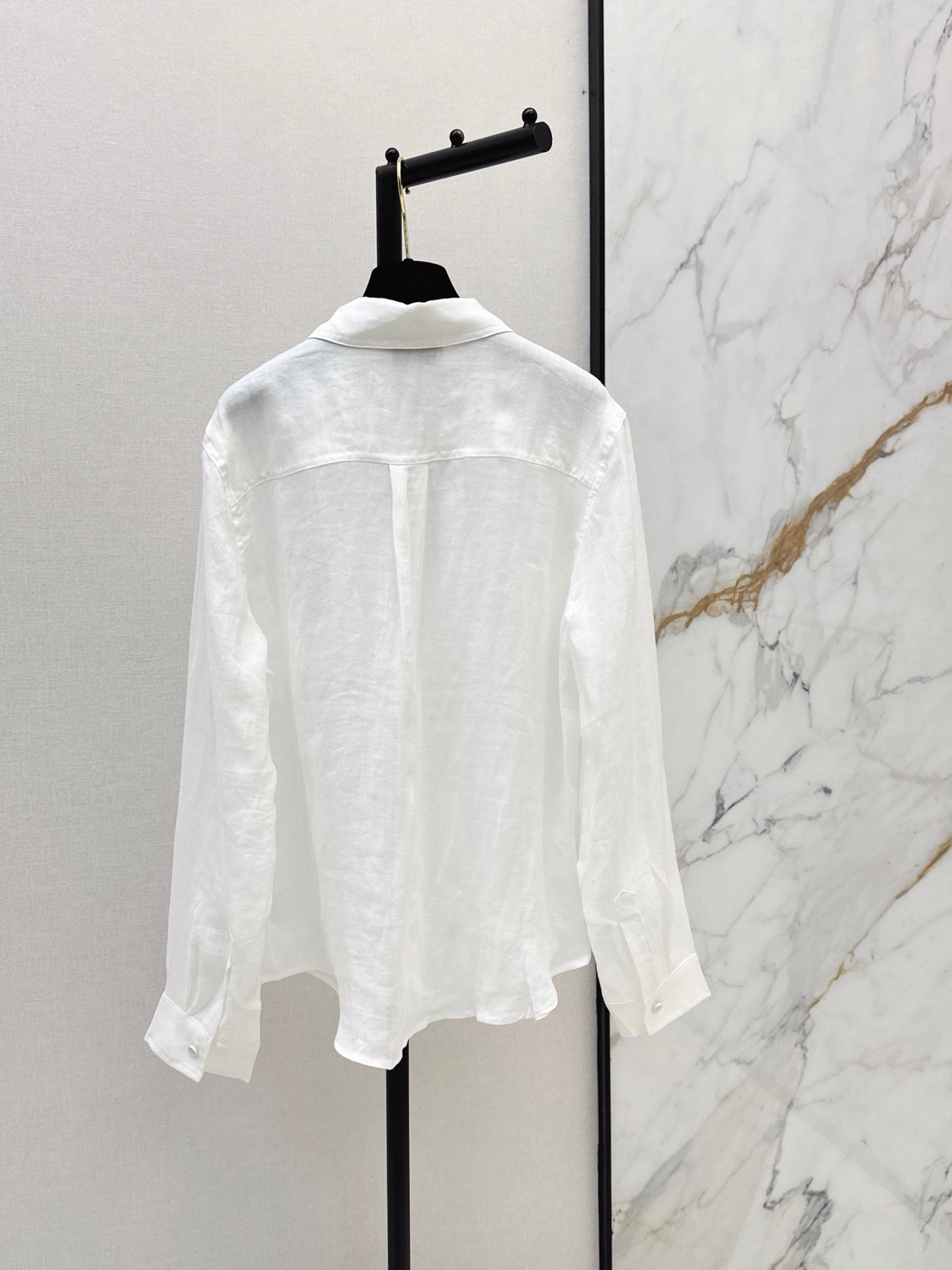 26SS — New Embroidered Linen Long-Sleeve Shirt
